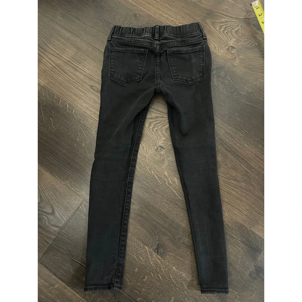 Gap Kids Girls Black Pull On Jeggings Size 8 Elastic Waist Slim Fit Denim Pants