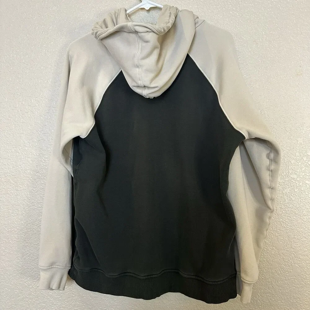 Fabletics Go To Hoodie Men’s Large Green‎ And Tan Sweatshirt Activewear Casual