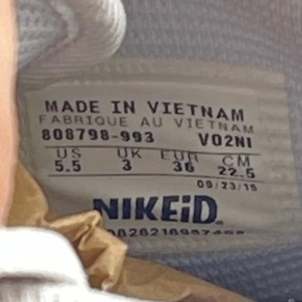 Nike Air Force 1 High NikeiD‎ Custom 2015 White Leather Aged Sole Rare Sz 5.5/7W