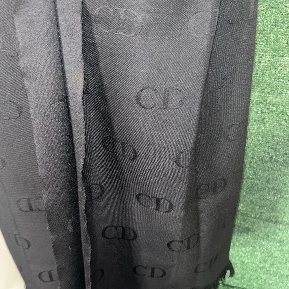 Dior Black CD Monogram Long Scarf‎