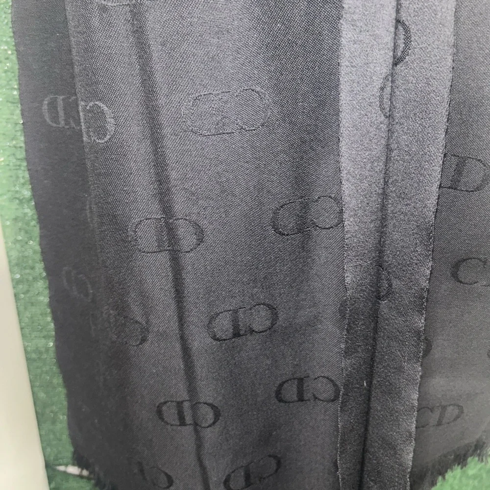 Dior Black CD Monogram Long Scarf‎
