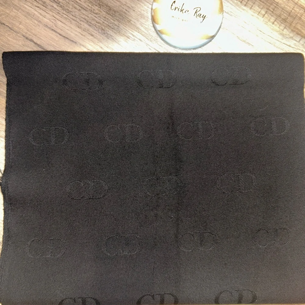 Dior Black CD Monogram Long Scarf‎