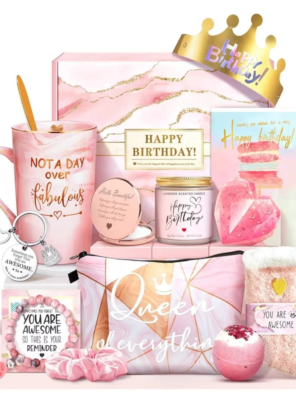 Pink Birthday Gift Set - Happy Birthday Party Supplies‎