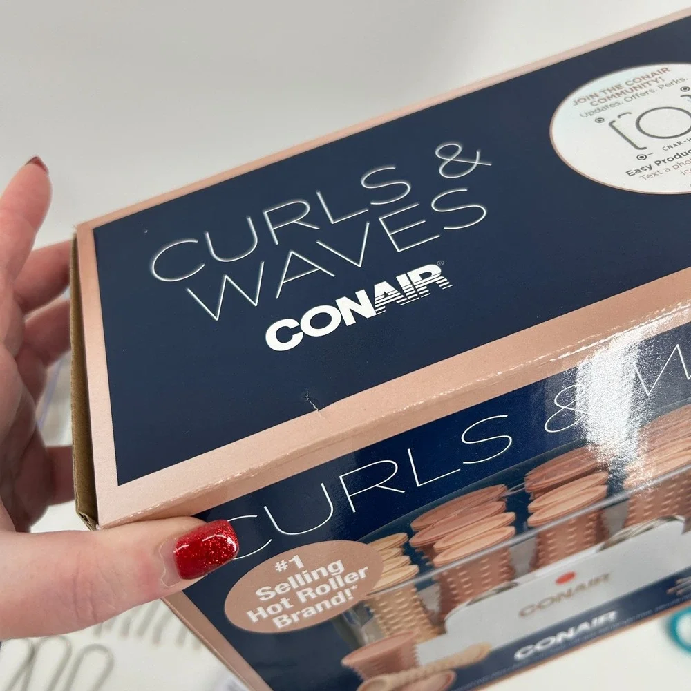 Conair HS38N Curls and Waves‎ 20 Hot Rollers with Pins EUC IN BOX TESTED WORKS