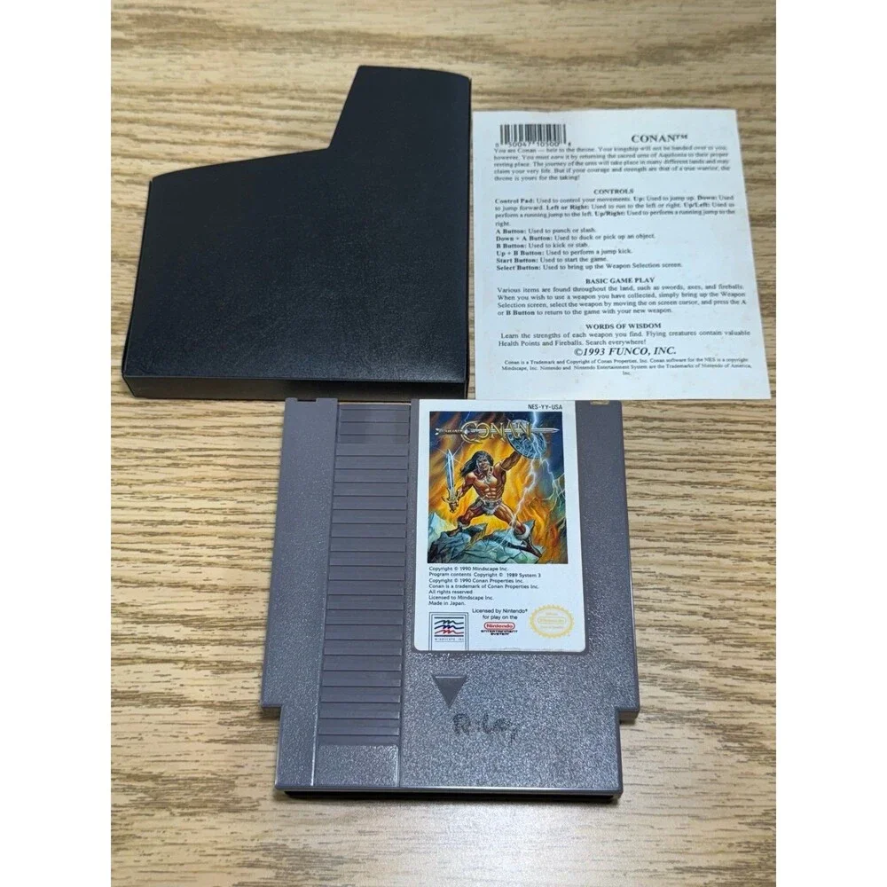 Conan: The‎ Mysteries of Time Nintendo NES 1991 Genuine Tested