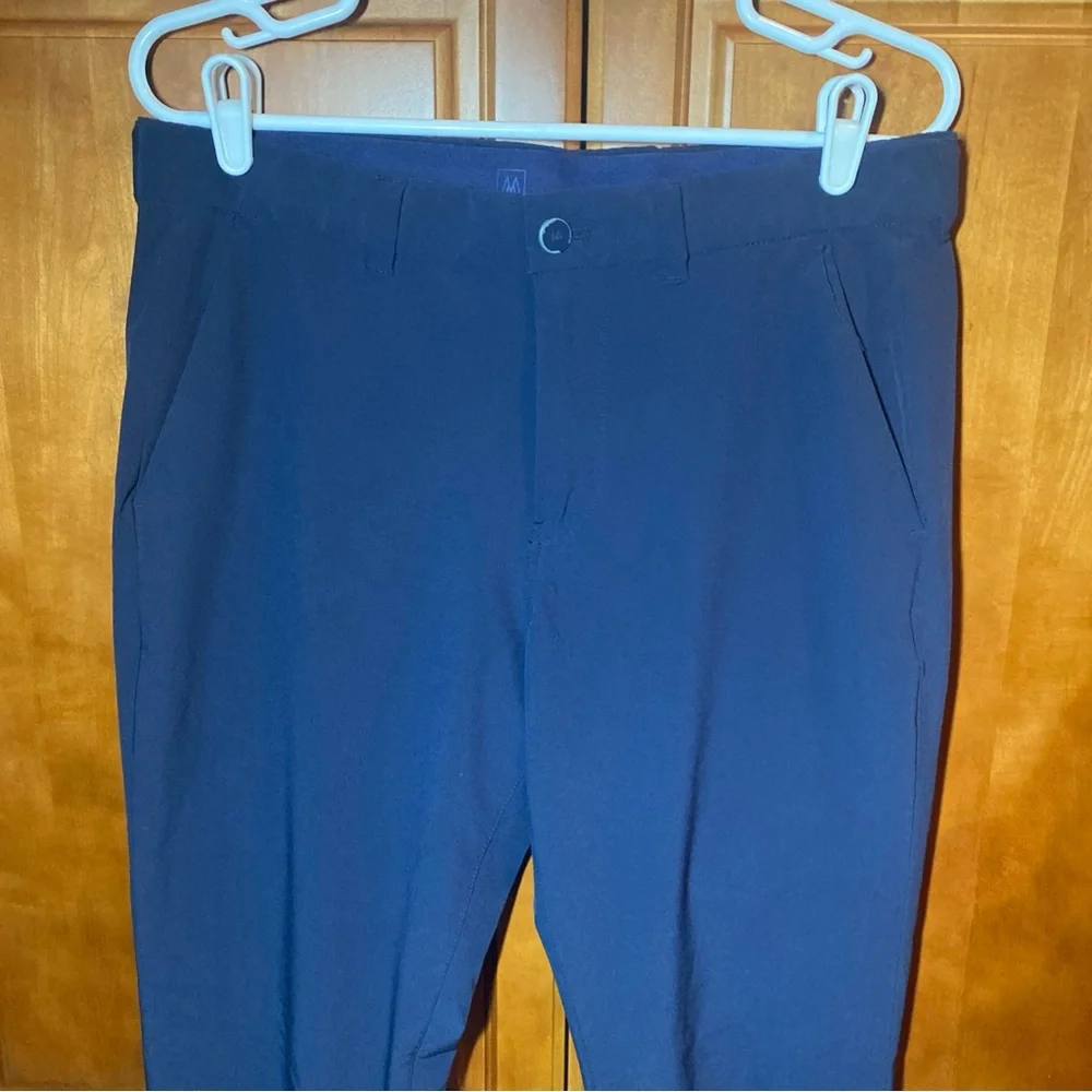 Mizzen+Main Helmsman Mens 33x32 Slim Fit Navy Blue Performance Chino Pants