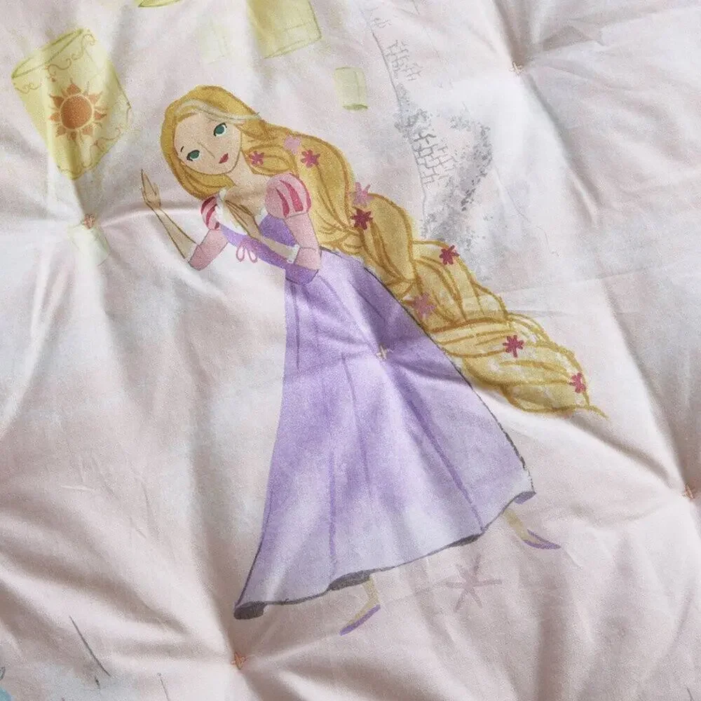 Pottery Barn Disney Princess Castles Comforter Pink Cinderella Ariel Jasmine NEW