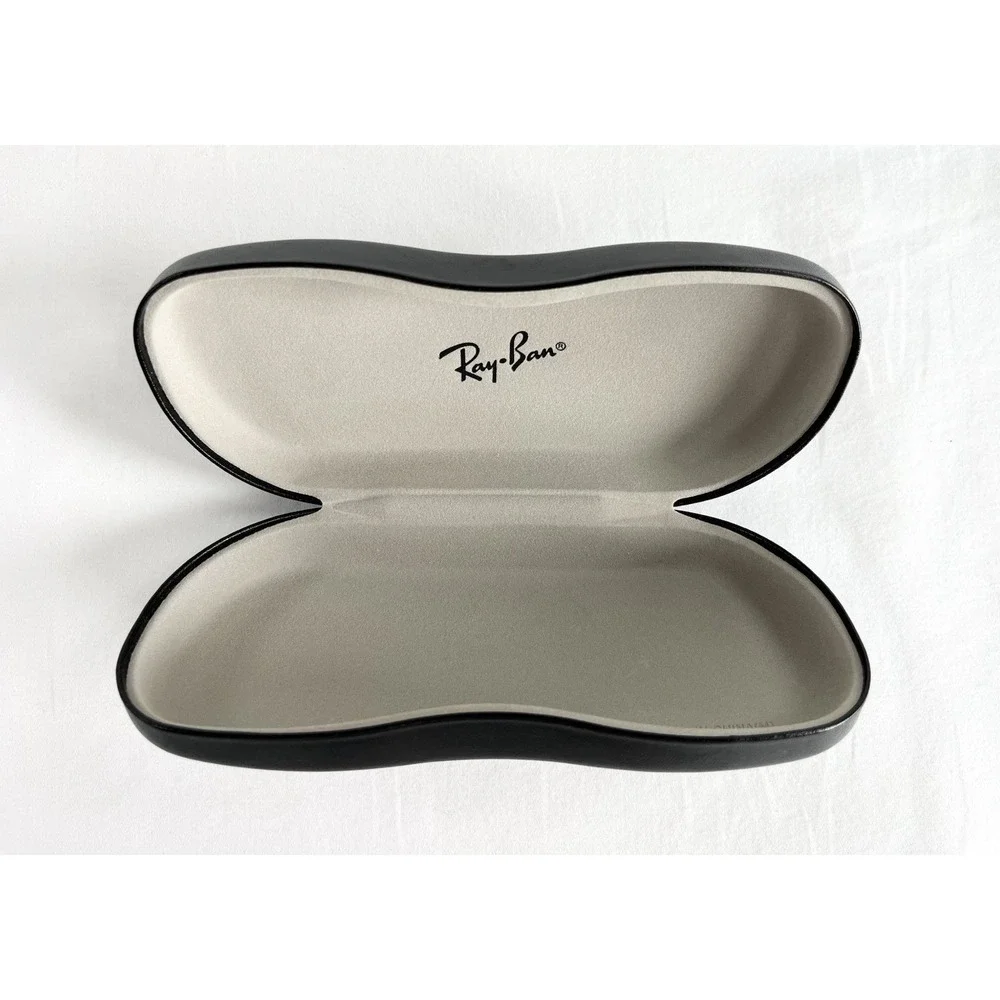 Authentic Ray Ban Black Hard Clam Shell Eyeglass Case Sunglasses Reading Glasses