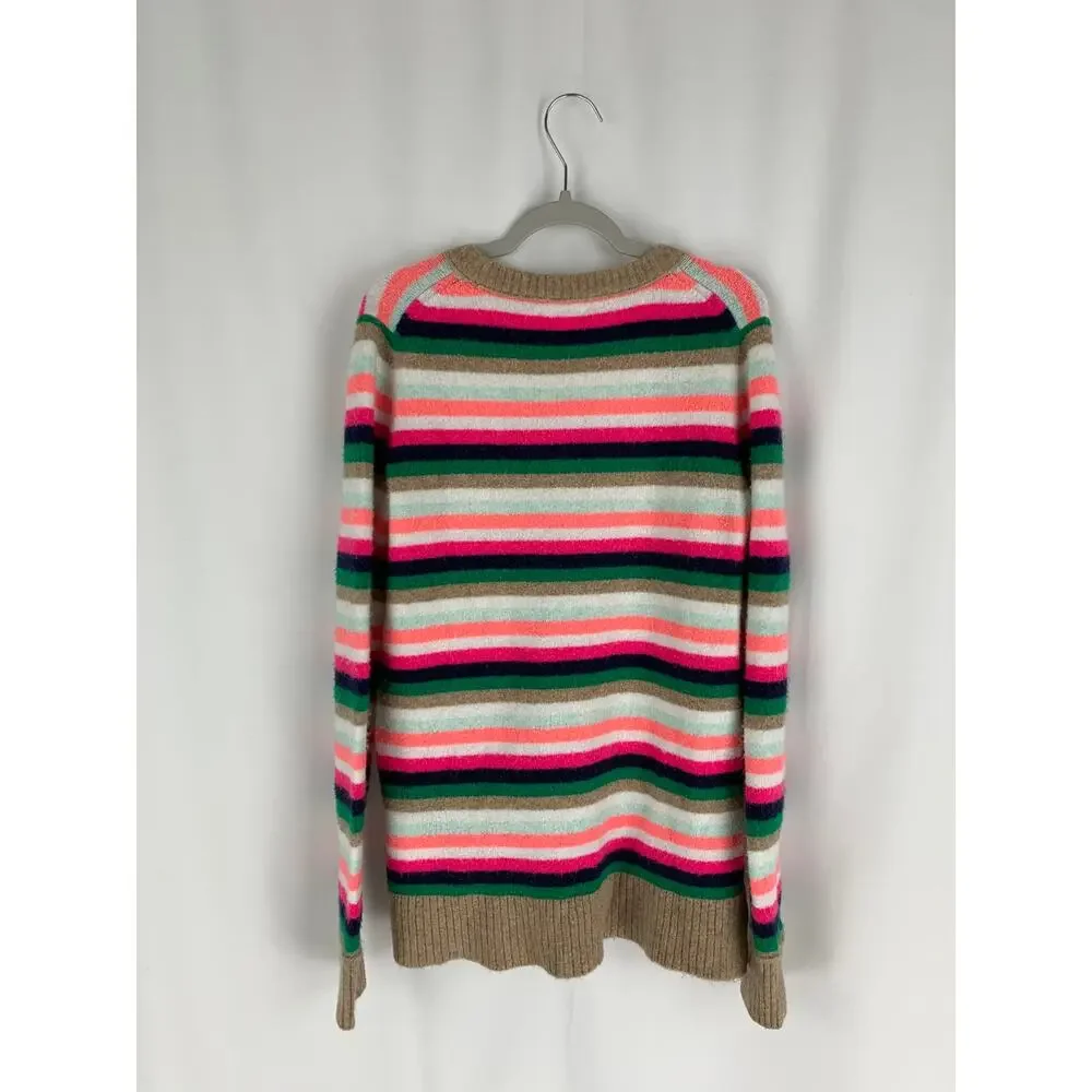 J. Crew Factory Extra Soft Yarn Striped Sweater Womens XS Long Sleeve