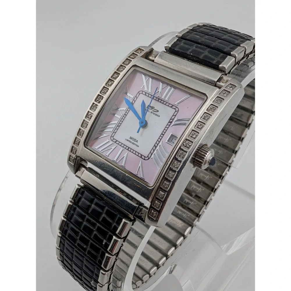 Daniel Steiger MODA Limited Edition Watch Pink MOP Dial 26mm Case- New Battery