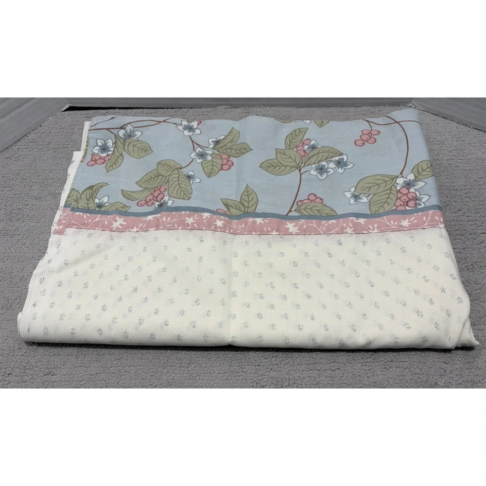 Bill Blass Springmaid Twin Sheet Set Percale Floral Blue Pink Green Vintage