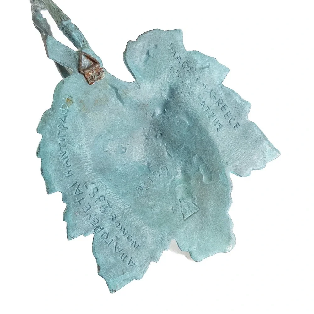 Metal Grapes Wall Hook Made In Greece Patina Rustic Old World Artisan Classical