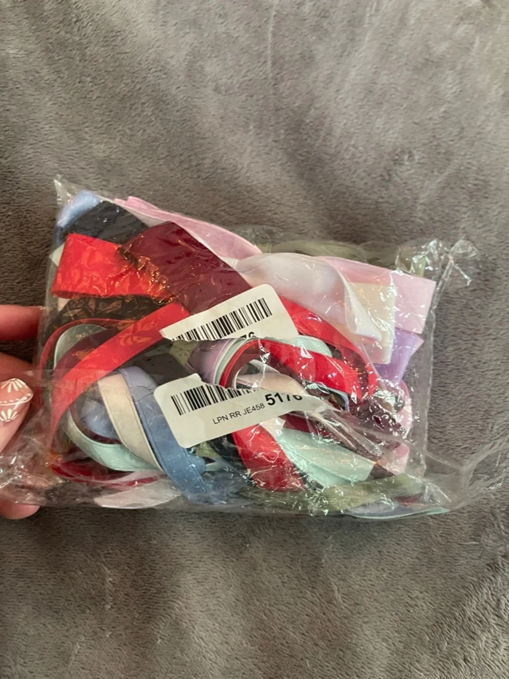 12 PCS Hair Bows Ribbon Ponytail Holders, Satin Bow with Long Tail nwt