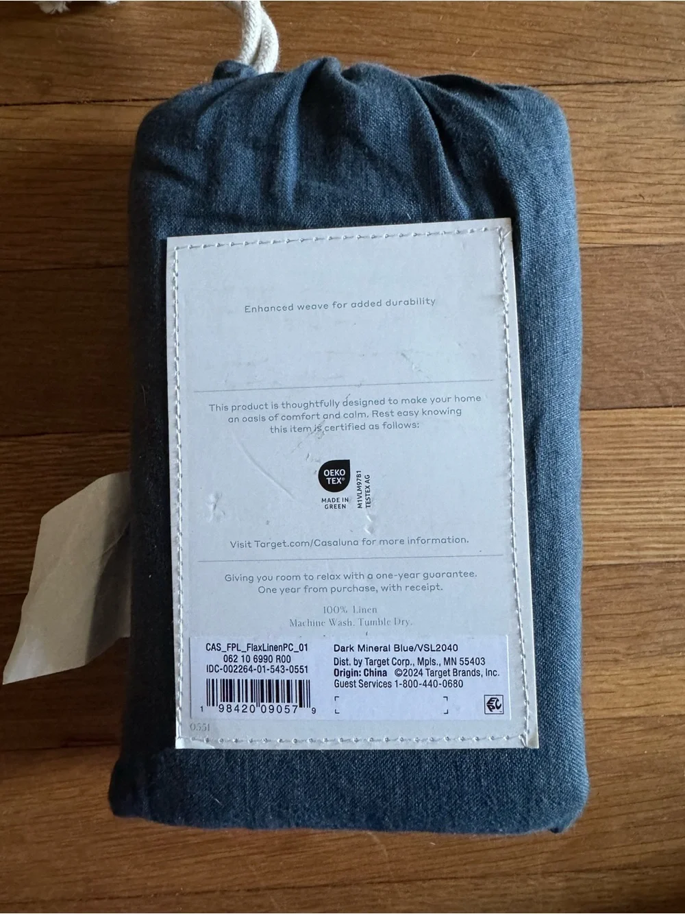 Casaluna Linen Pillowcase Set - Navy Blue