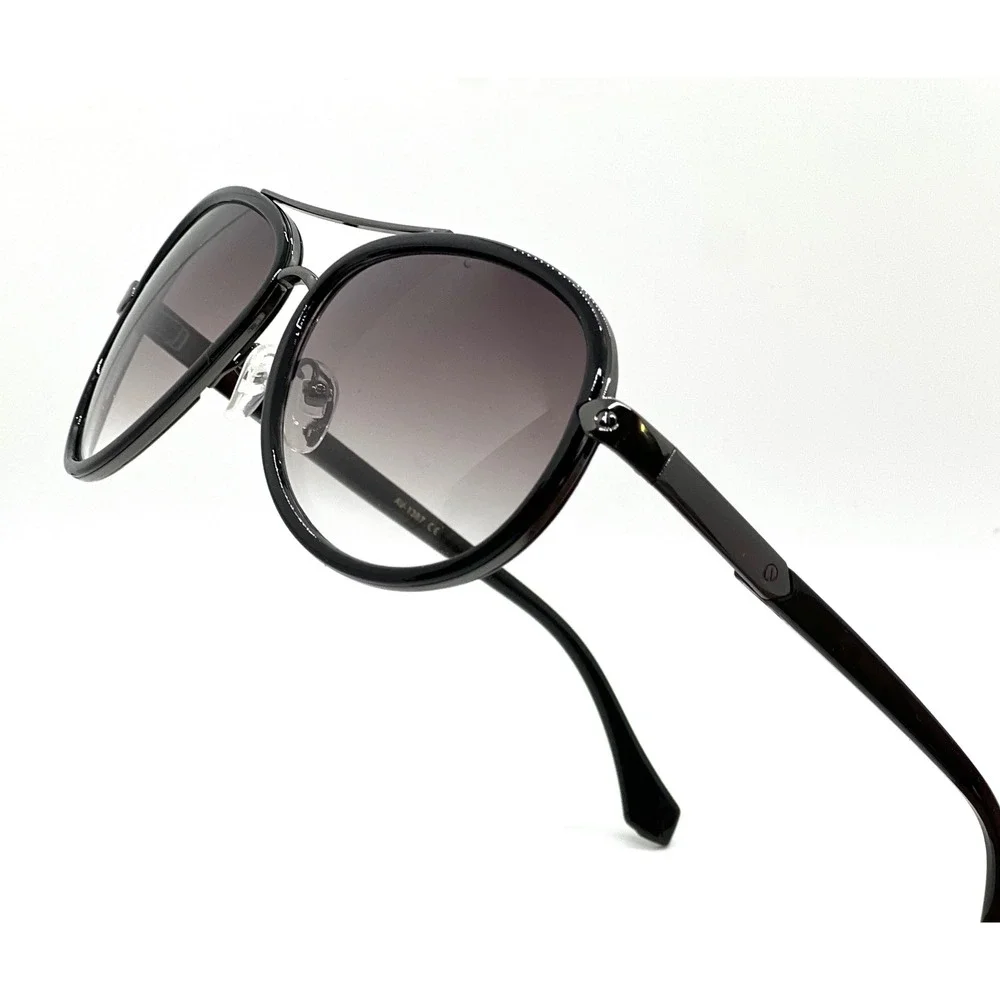 Mens Aviator Sunglasses Black Frame‎ Round Lens Fashion Shades Mdern Classic New