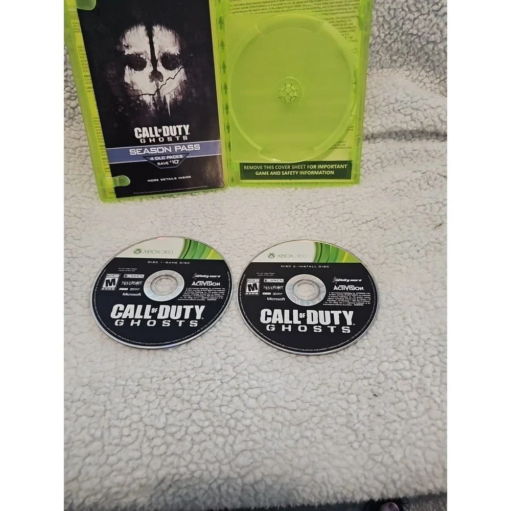 Call of Duty: Ghosts (Microsoft Xbox‎ 360, 2013, 2 Disc) Tested Working
