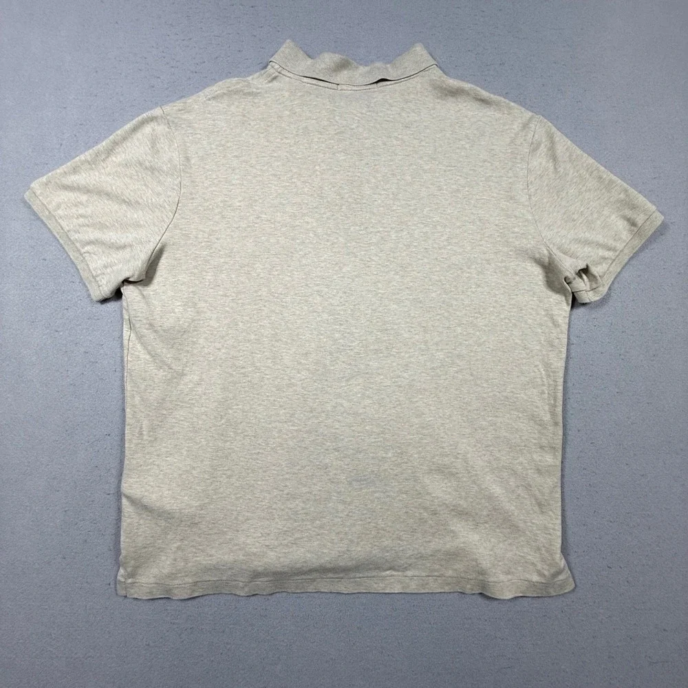 Polo Ralph Lauren Mens Classic Fit Short Sleeve Polo Shirt Beige Oatmeal Medium