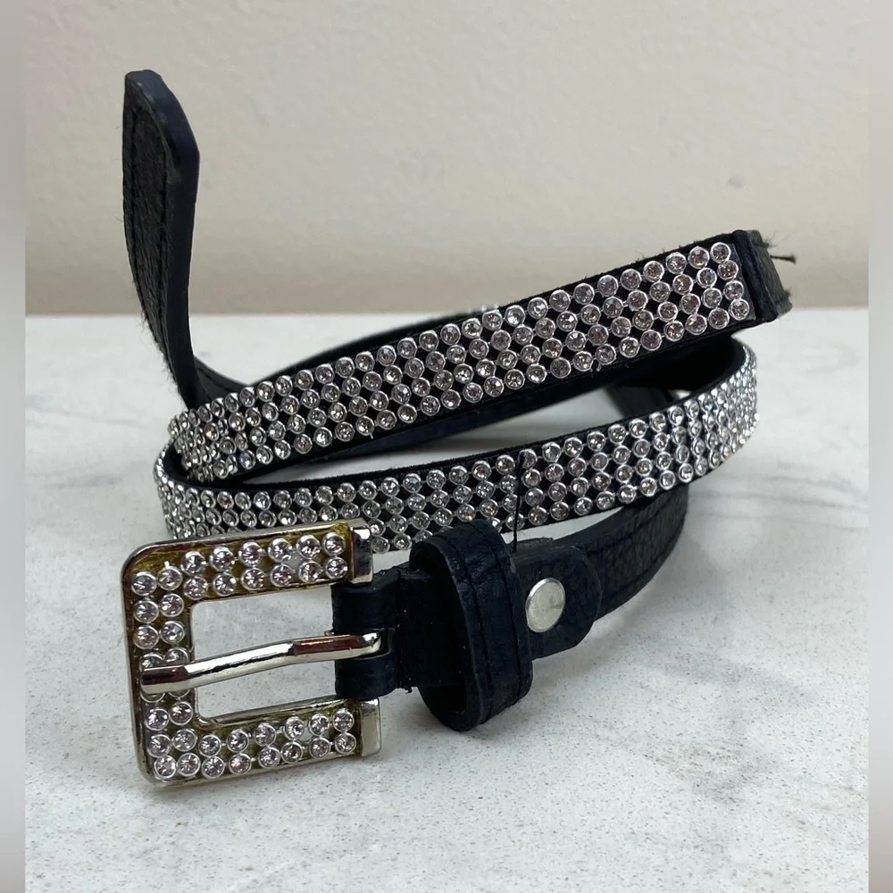 Unbranded Skinny Rhinestone Belt
