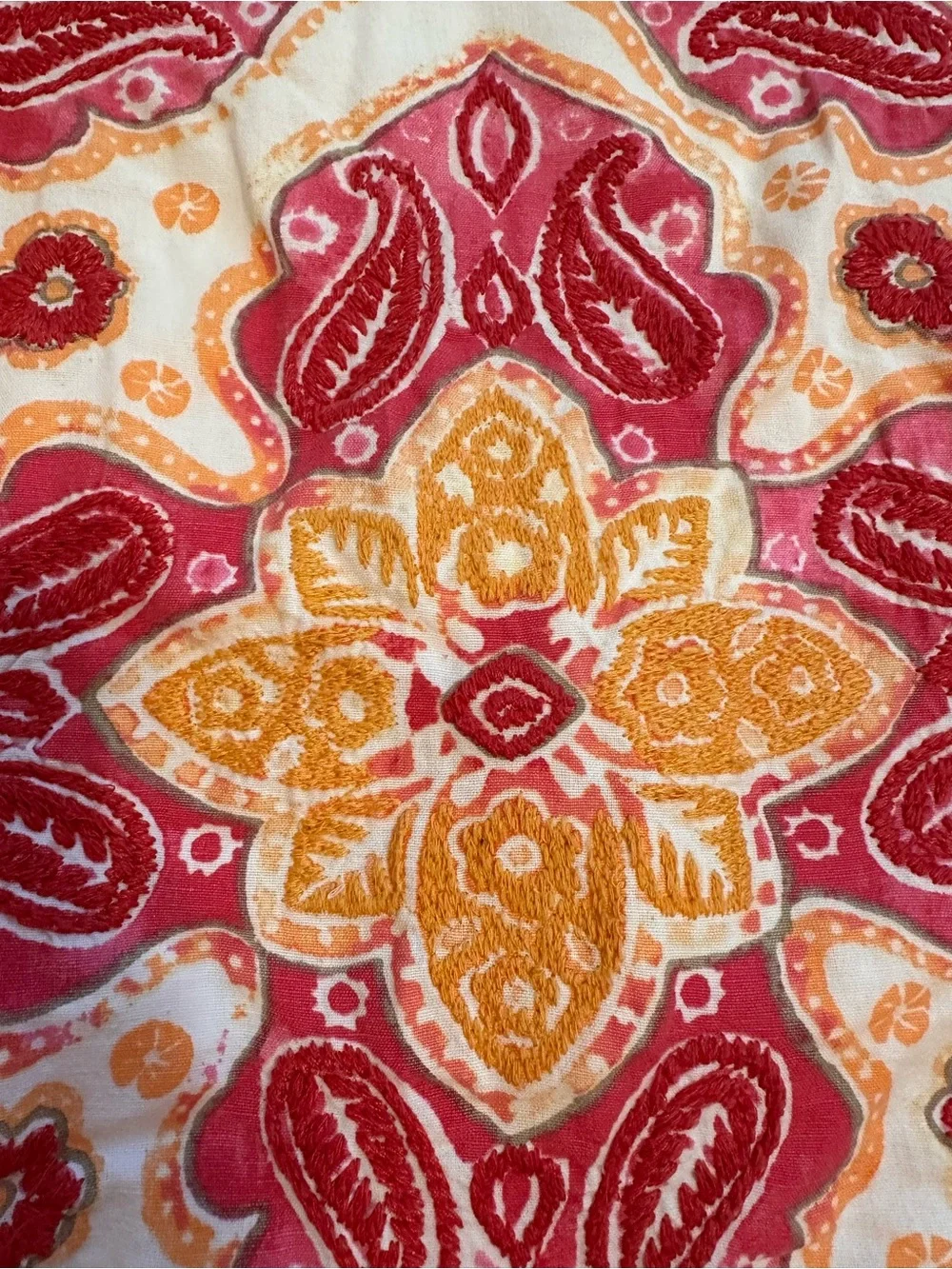 Pottery Barn Embroidered Pillow Cover
