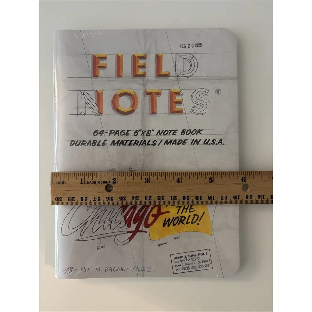 Field Notes 64 Page 6x8 Note Book Durable Materials USA Chicago 2 Pack New!
