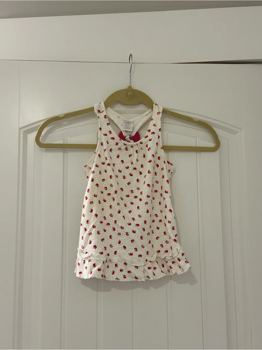 Vintage Gymboree Apple Polka Dot Ruffle Swing Tank Top Sz 5 07 Candy Apple Line