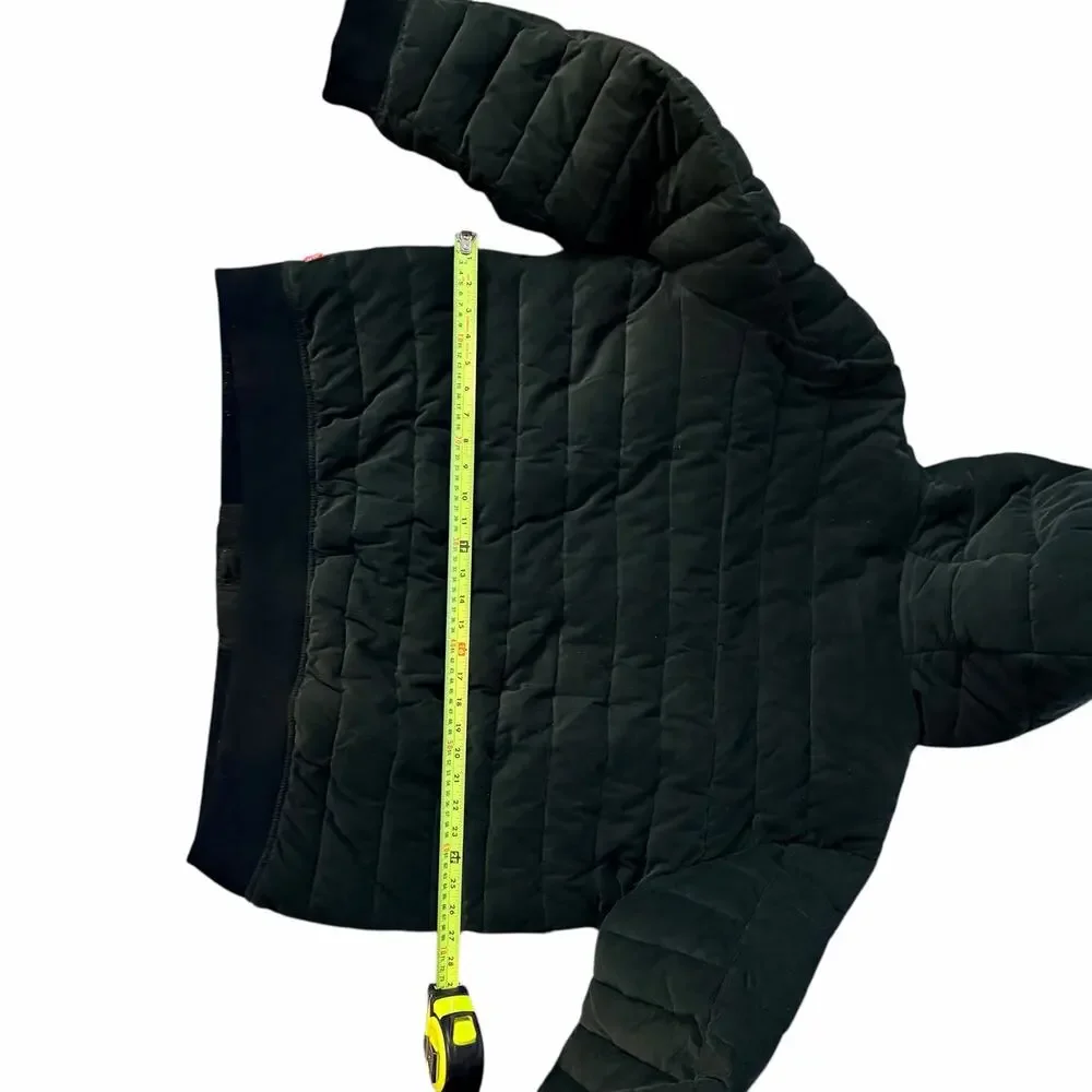 Levi’s Men’s Quilted Hooded Jacket olive Green Zip Front XXL