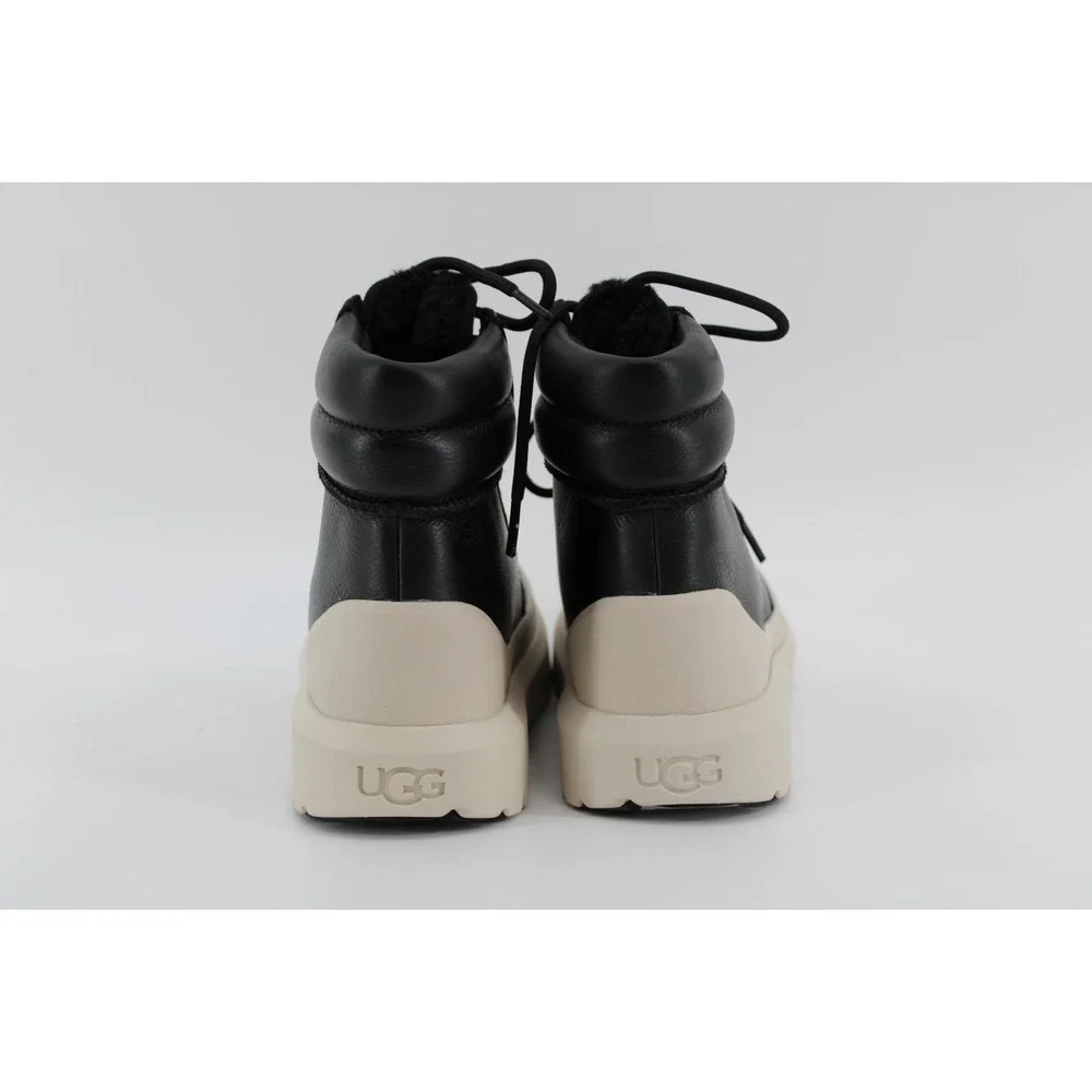 UGG Men's Neumel High Weather Hybrid Waterproof Black Leather Boots 1158208 Sz 4