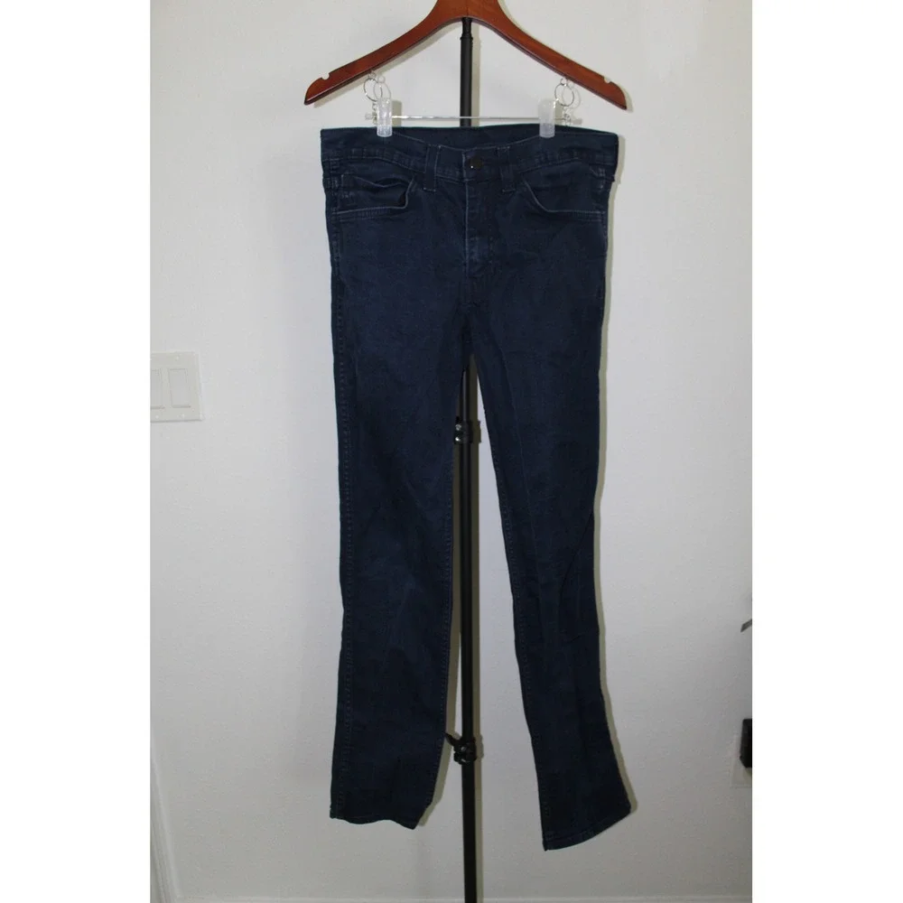 Levi's 511 Slim Fit Jeans Mens 32x34 Dark Indigo Blue Stretch Denim 04511-0717