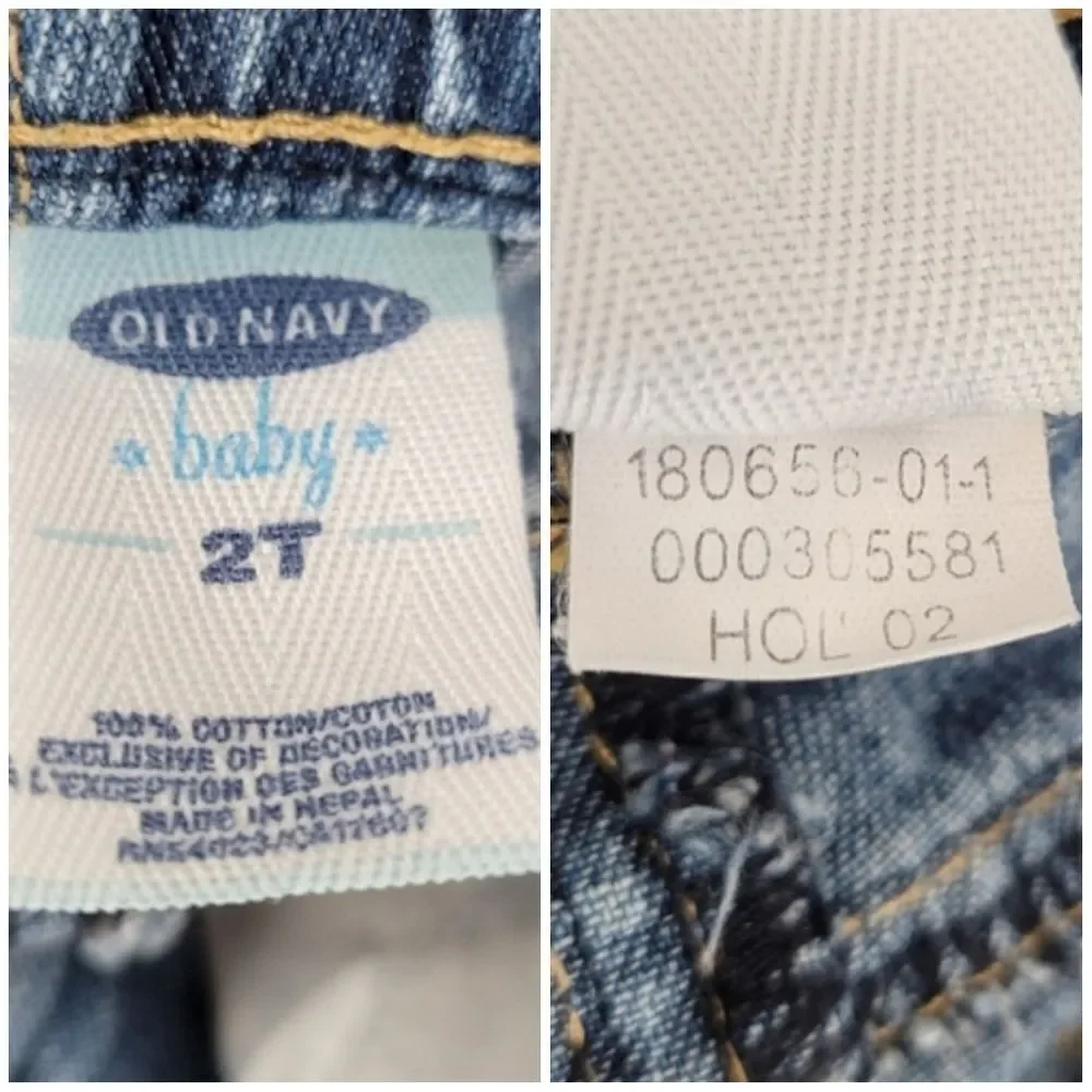 Old Navy + Children's Place Y2K Girls Denim Jeans with Embroidered Design Lot