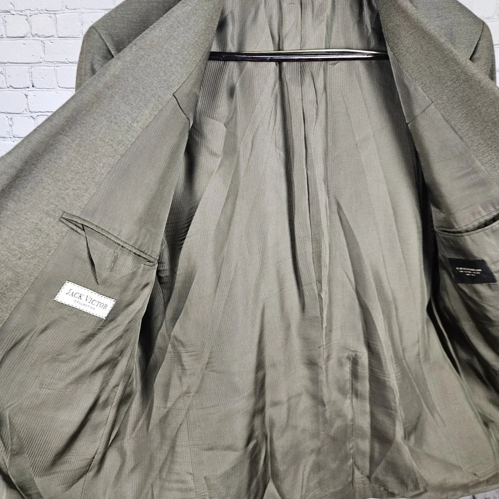 H.W.‎ Rosenblum Jack Victor Cashmere Blazer 45S Green Sport Coat Union Made...