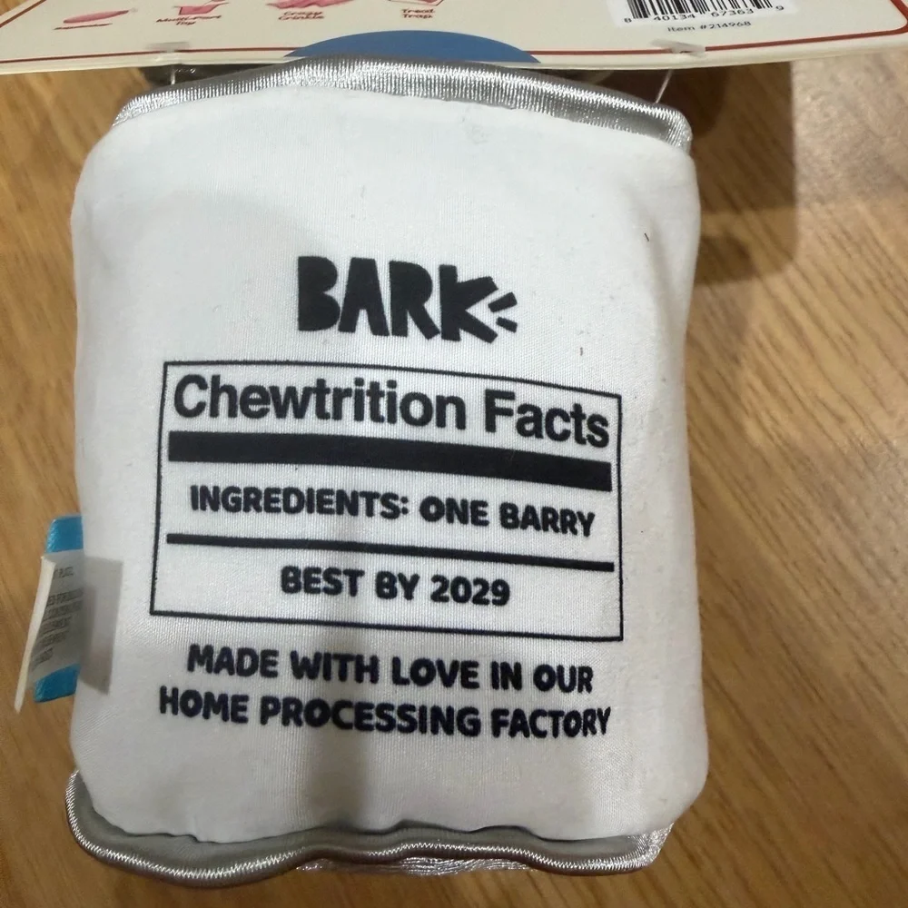 BarkBox Dog Toy Bundle Wine Spritzer Pool Boy + Canned Barky Sauce + Plush Boar