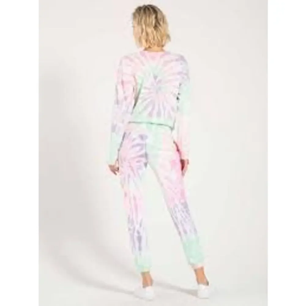 Sundry n.Philanthropy Kojak Tie Dye Crew Neck Sweater Sweatshirt M NEW Panther