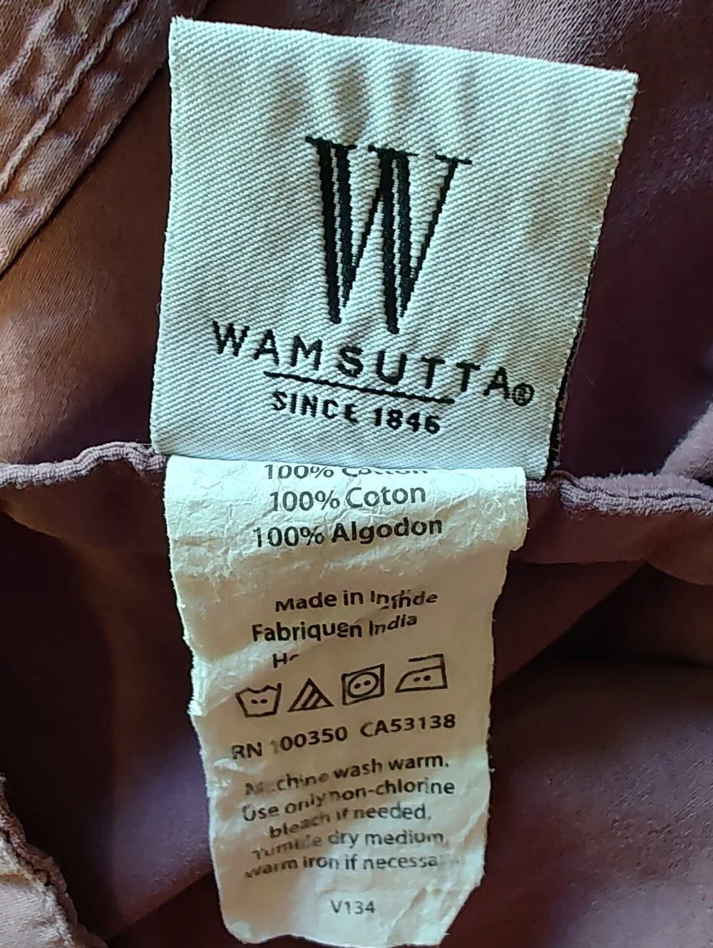 Wamsutta very good
