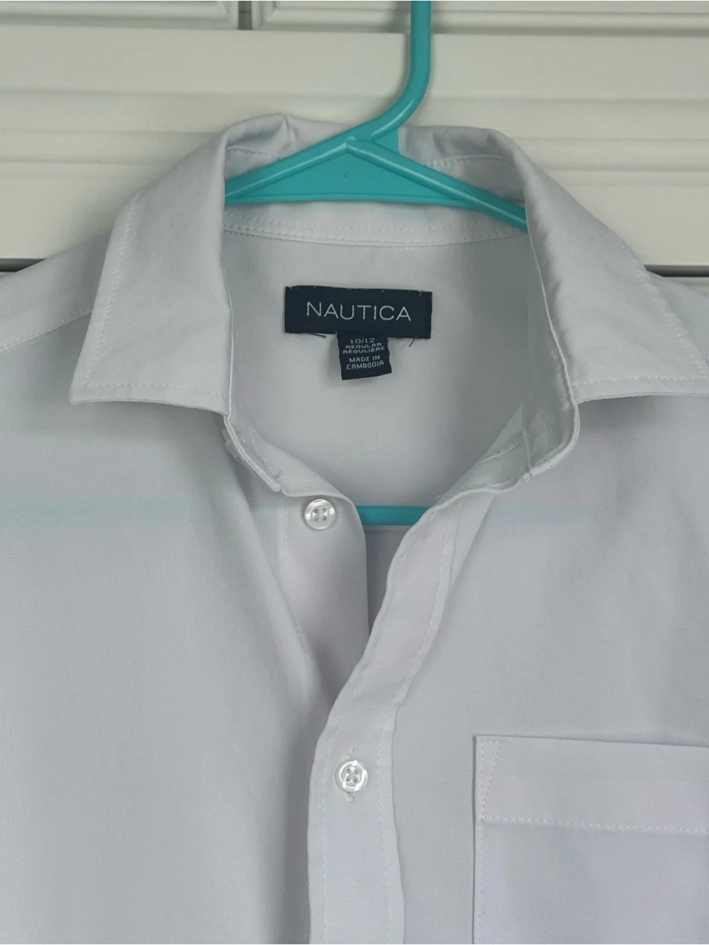 Nautica Boys Short Sleeve Button-Down Shirt in White ✨5 for $15!✨ school uniform