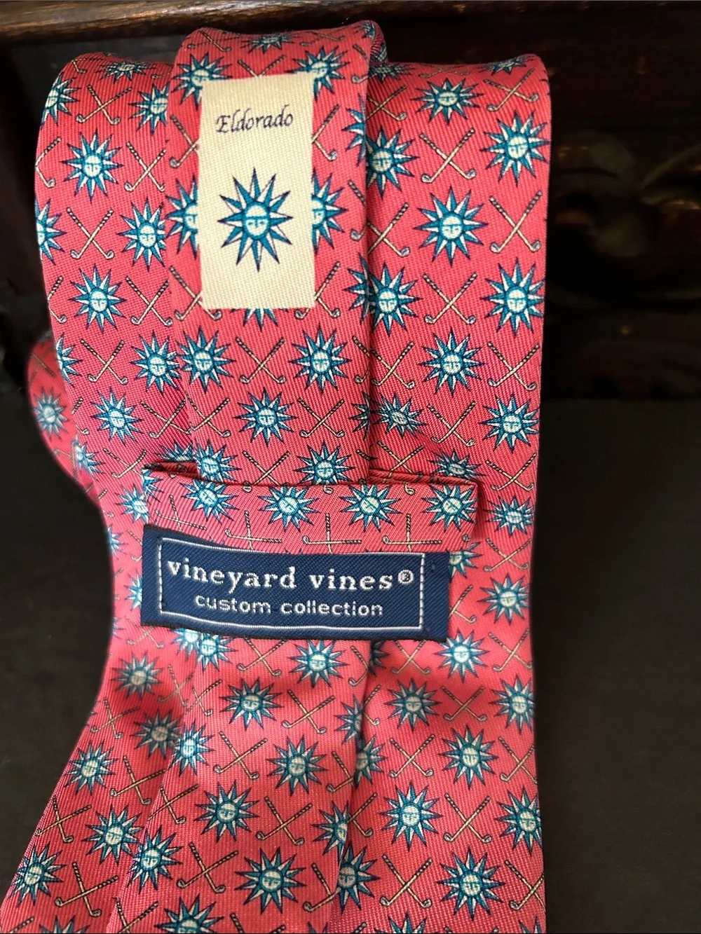 Classic Men's Red Patterned Silk Tie