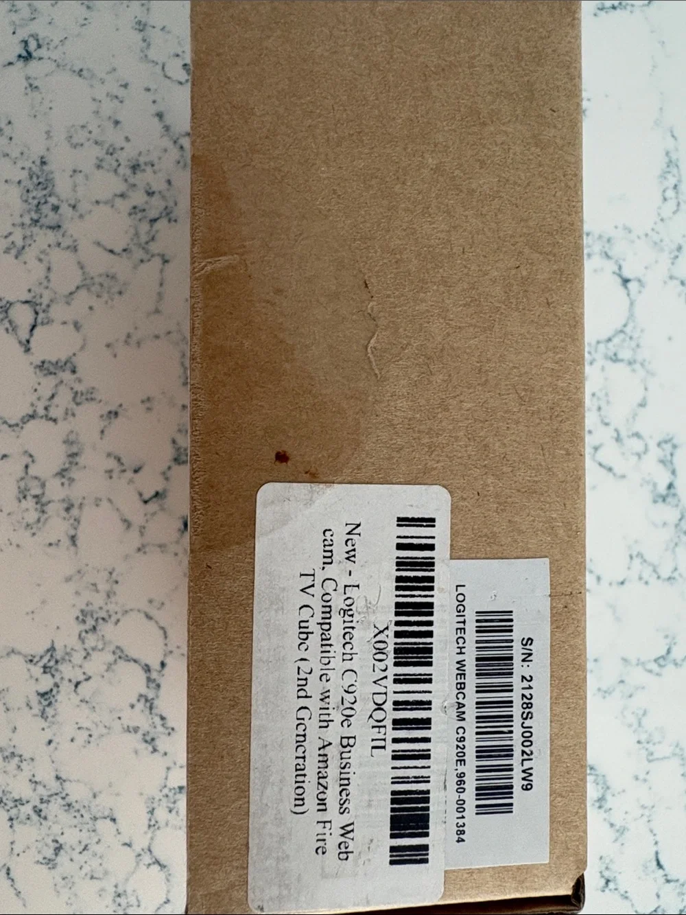 Logitech c920e packaging