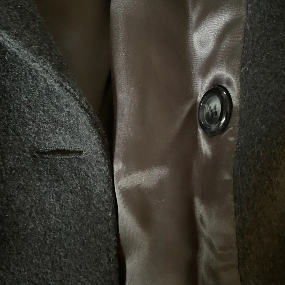 diVenedetto Cashmere Blend Vintage Charcoal Double-Breasted Men's Trench Coat