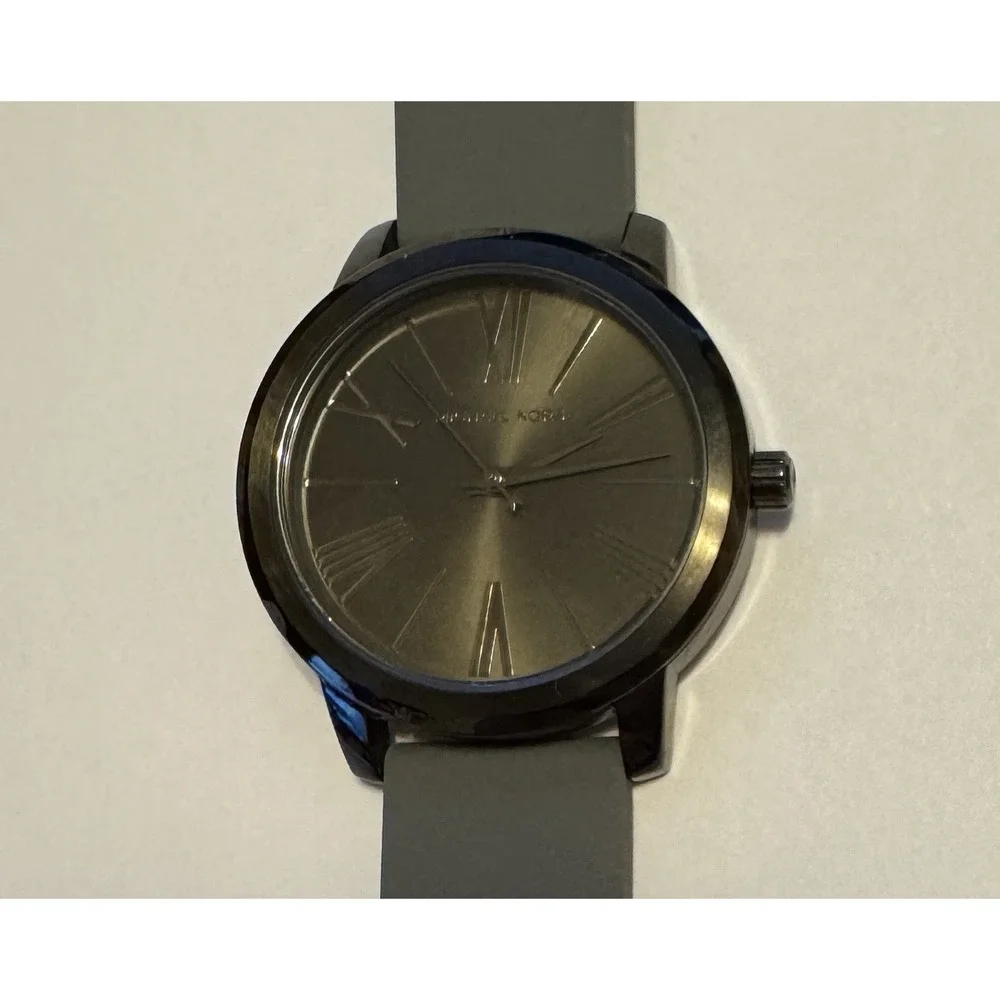 Michael Kors With Grey Silicone Strap Women's Watch - MK-2638 -needs New Battery