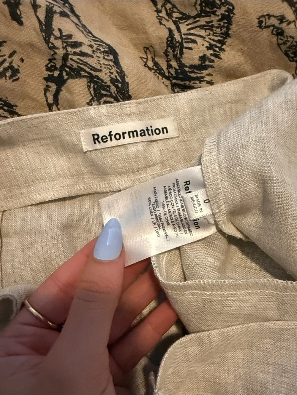 Reformation relaxed pants button