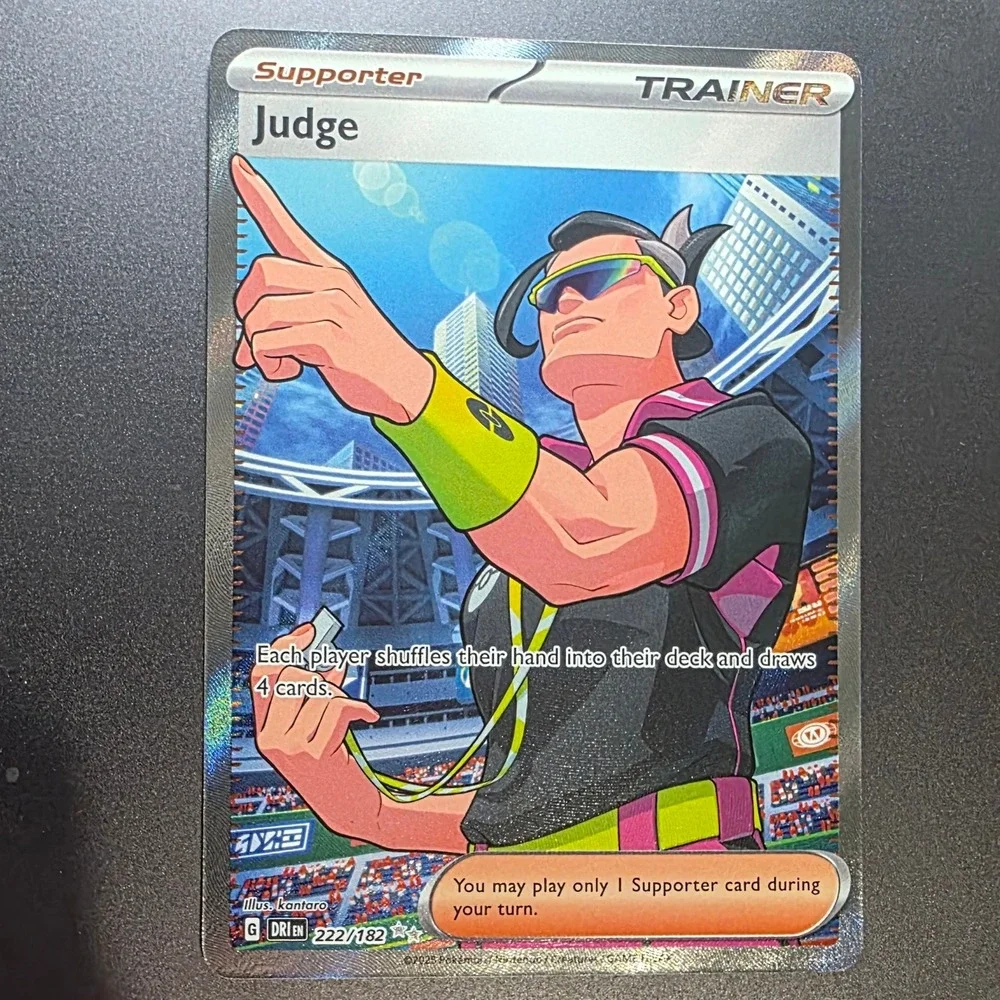 Judge 222/182 DRI Ultra Rare Full Art Holo Pokemon Card Paldea Evolved NM