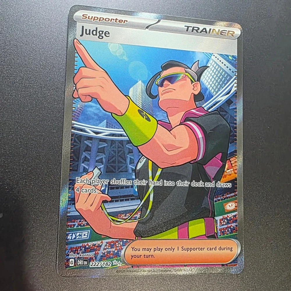 Judge 222/182 DRI Ultra Rare Full Art Holo Pokemon Card Paldea Evolved NM