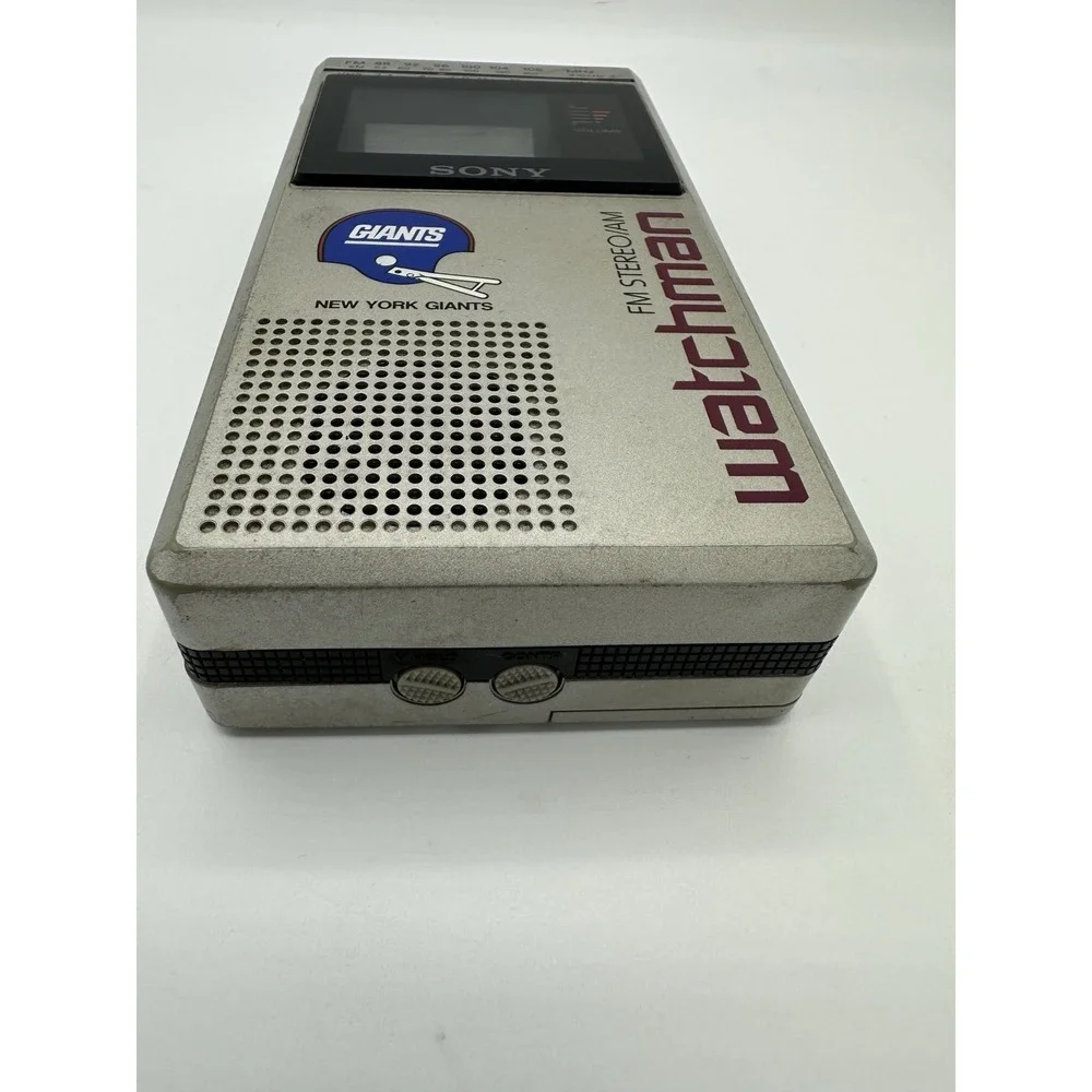 Sony Watchman FD-30A Portable TV AM/FM Stereo Radio Vintage Japan w/ Case Giants