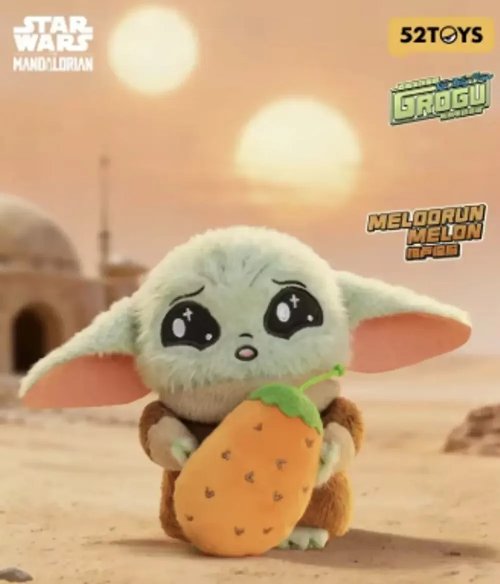 Disney x Star Wars x 52Toys Mandalorian & Grogu Plush Charm, Meloorun Melon New