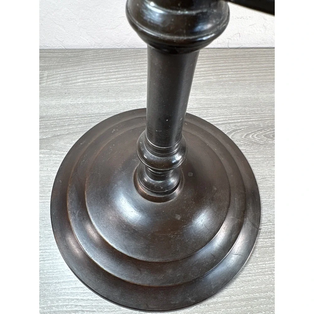 Pottery Barn 6-Light Tiered Candelabra Dark Bronze Black Metal Candle Holder 25