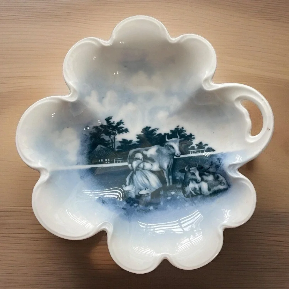 Vintage✨Continental Madeleine Bavaria China - Blue Cow Serving