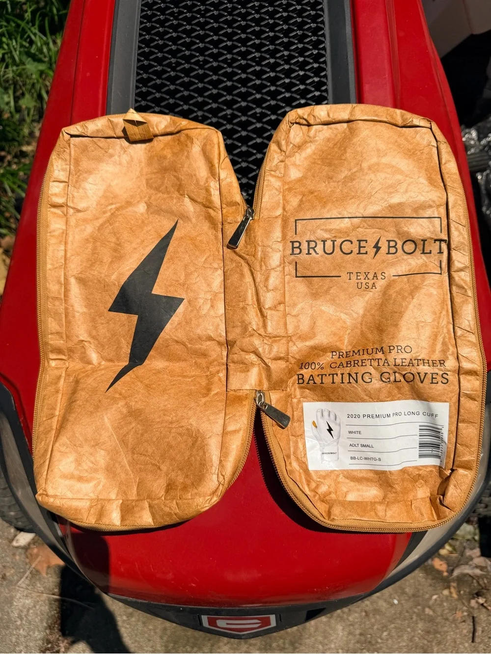 Bruce Bolt Premium Pro Batting Glove Pouch - Tan