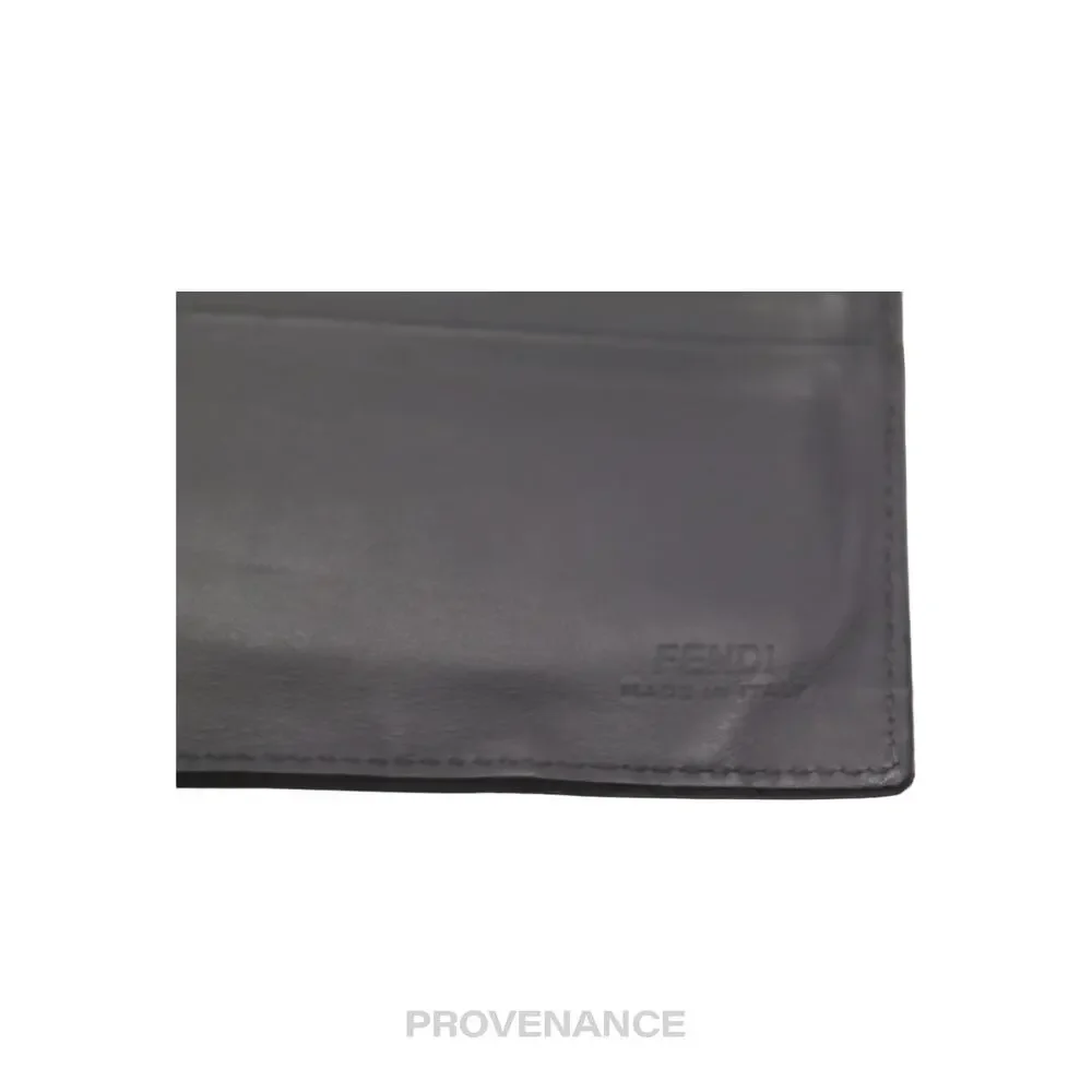 🔴 Fendi Bifold Wallet - FF Grey Leather