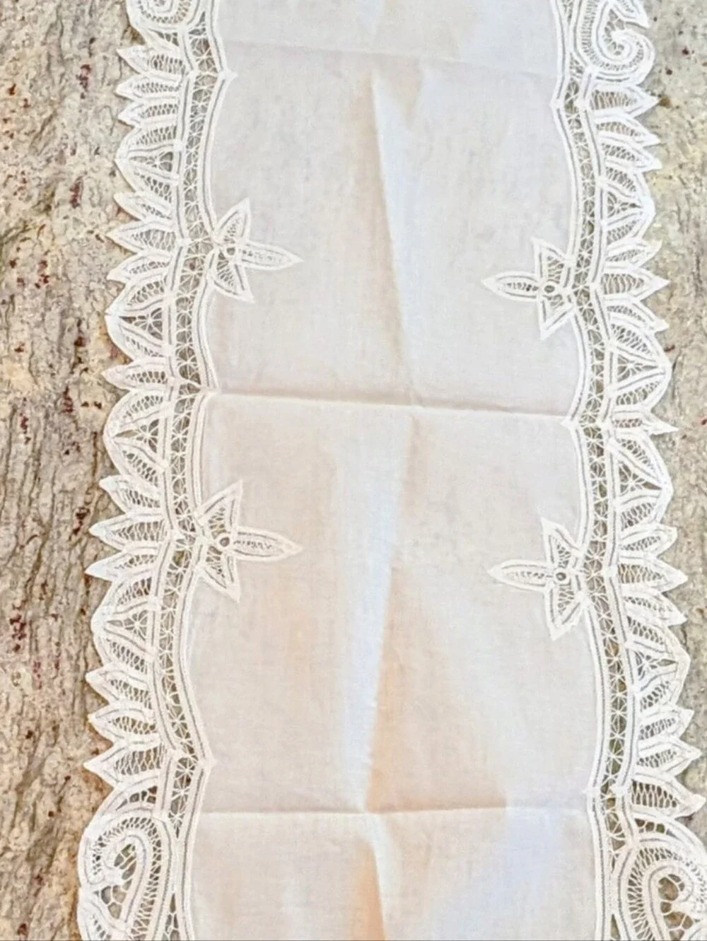 Tessile battenberg lace