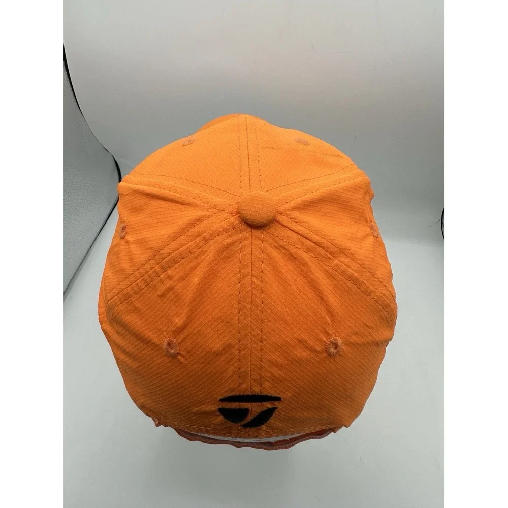 TaylorMade R15 Hat Mens Orange Golf Cap Adjustable Strapback Logo Pin