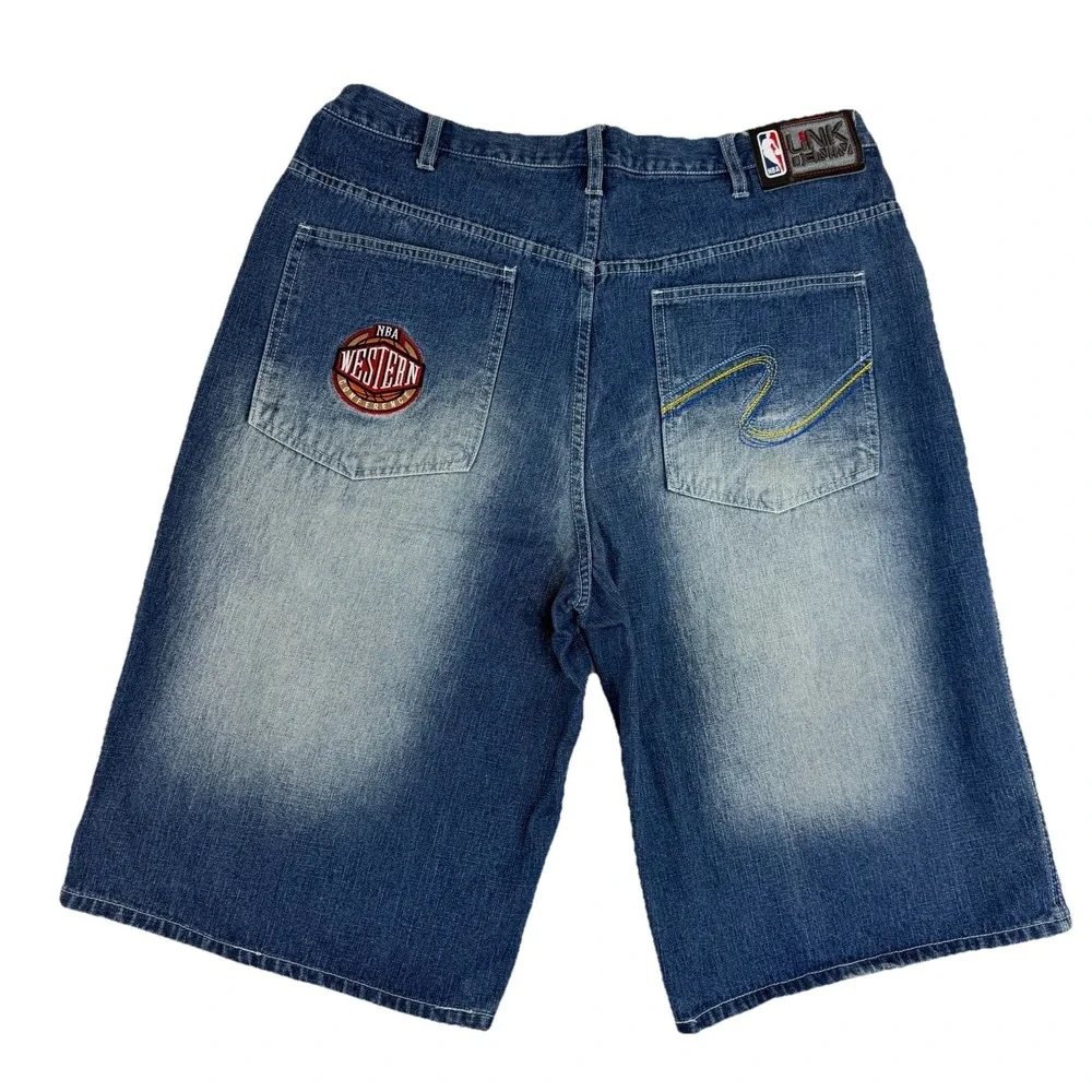 Vintage UNK Denim NBA Men's Shorts Denver Nuggets Carmelo Anthony #15 Baggy Y2K